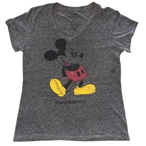 Official Walt Disney World Gray Women's Mickey Mouse T-shirt, Size Large